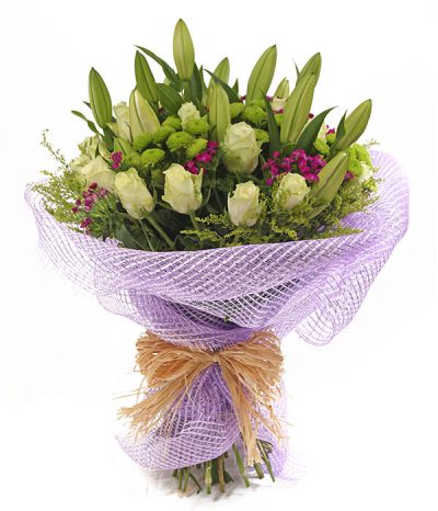Lily Bouquet With white Rose
