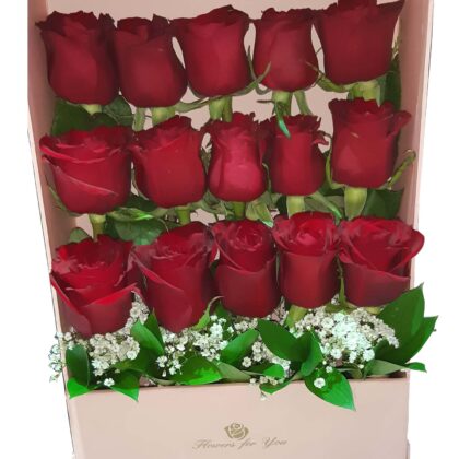 Unique Box Arrangement With Red Rose
